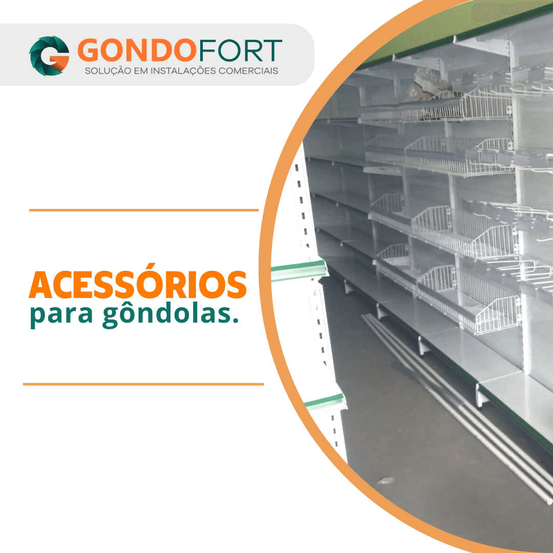 Acessórios para gôndolas.